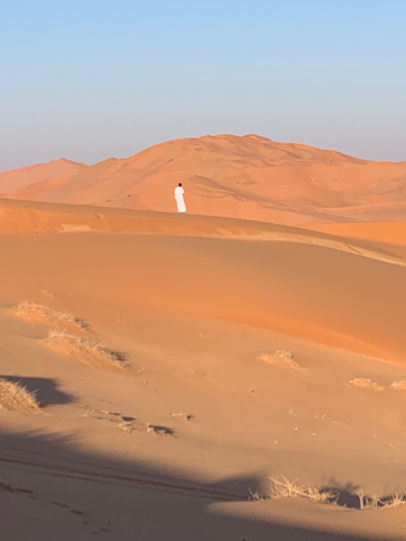 Sunset over sand dunes