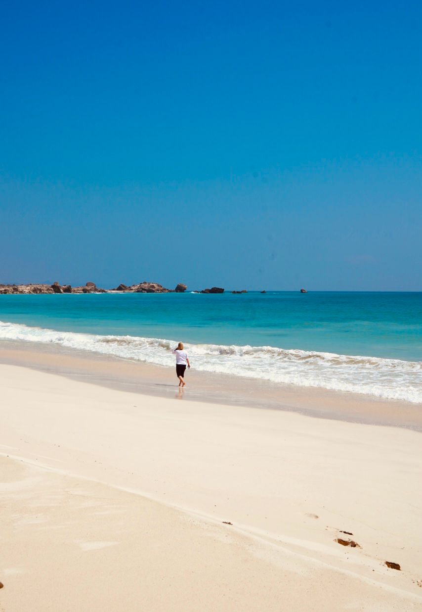 Fazayah Beach pristine coastline